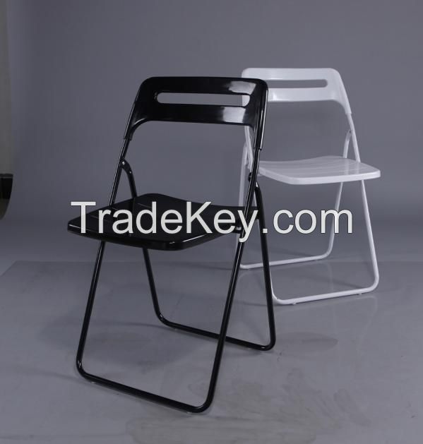 Cheap Outdoor Plastic Folding Chair With Metal Frame