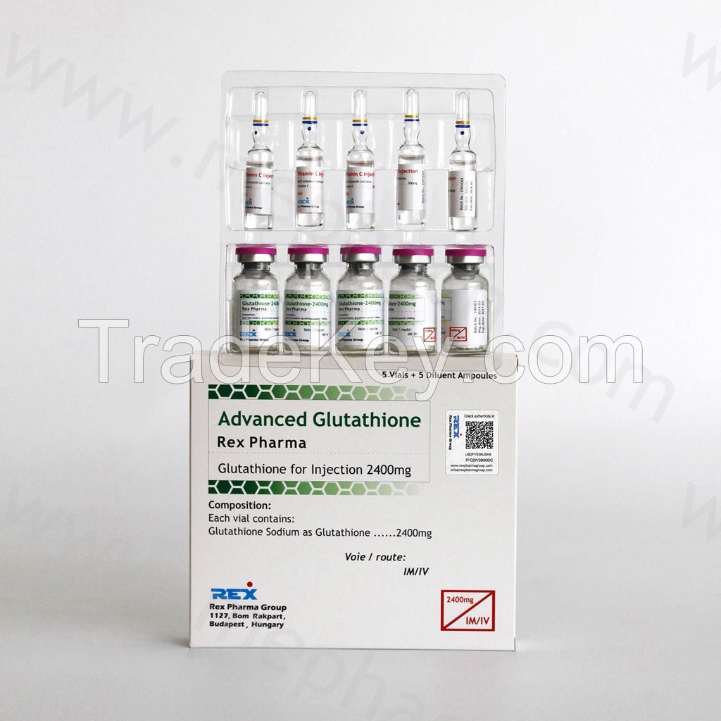 2400mg Glutathione Injection for Skin Whitening 5+5