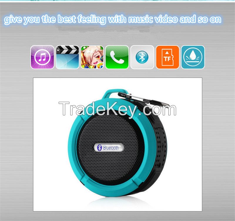 C6 Portable Wireless Bluetooth Speaker Waterproof, IP 65 Waterproof Wireless Portable Mini Speaker