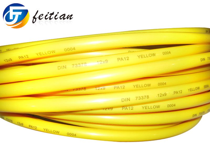 DIN yellow nylon 12 tubing