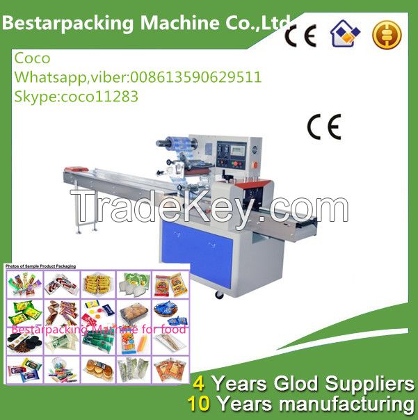 flow pack cup cake wrapping machine , cake sealing machine