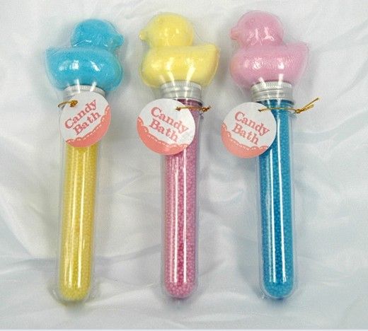 Candy shape bath salt and bath fizzer set