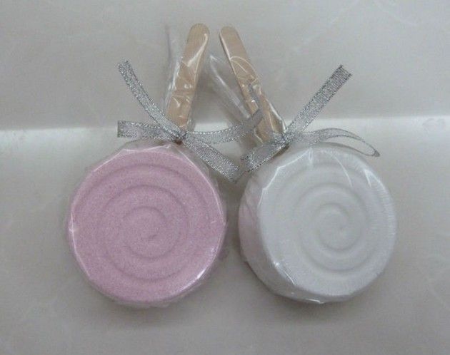 Single pcs lollipop shape bath fizzer