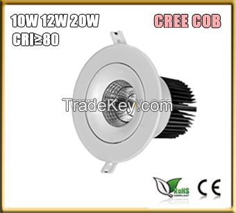 Adjustable super brightness 20W CREE COB LED Down Light