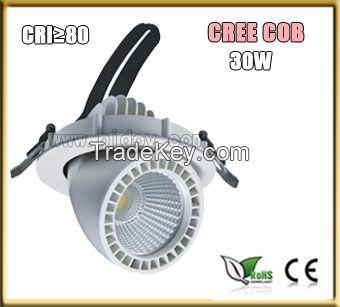 30W COB Incasso Led Gimbal Bianco