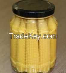 Marinated Baby Corn in Glass Jar