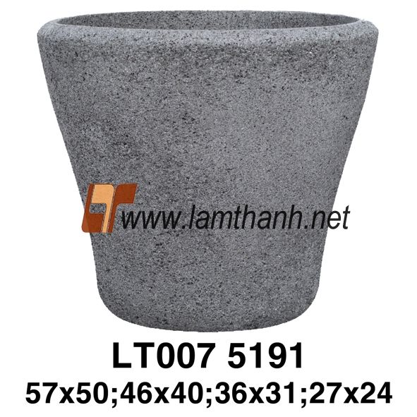 Black Stone Fiber Cement Pot