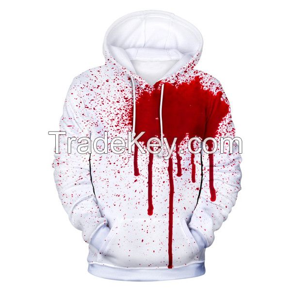 Horror Blood Halloween Hoodies Unisex Plus Size Cosplay Sweatshirts Wound Print 3d Streetwear Masculino Fancy Hoodies