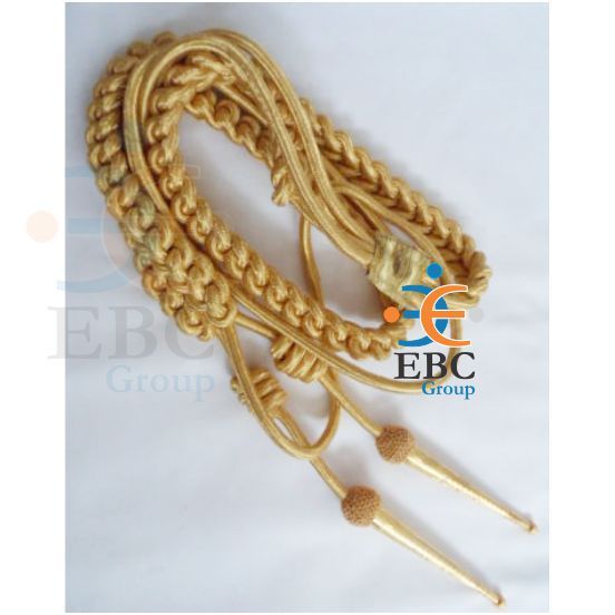 Military Aiguillette Gold Wire Double Tip, Uniform Aiguillette, Police Aiguillette