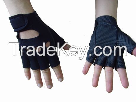 Fingerless bicycle glove , weight lift glove, running glove , fishing glove, sailing glove