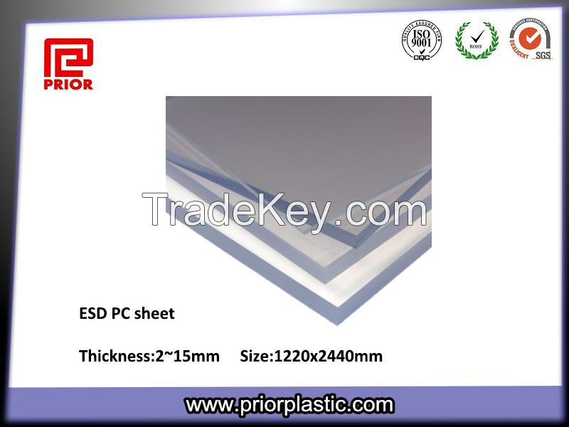 6mm Thickness ESD PC Sheet for Medical Workshop