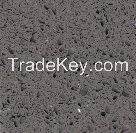 Chinese high quality quartz stone slab, grey quartz stone