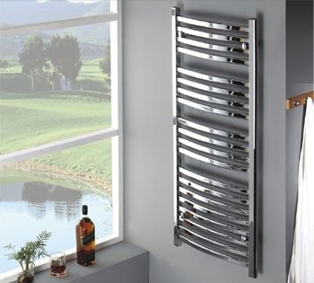 KMA0308W Steel Ladder Curved Towel Warmer, Towel Radiators