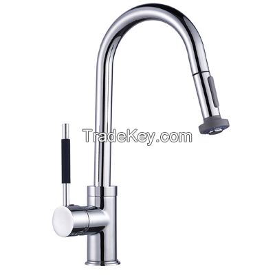 Minimalistic Beauty-single handle Pull Out Mixer Kitchen Faucets--JY70105