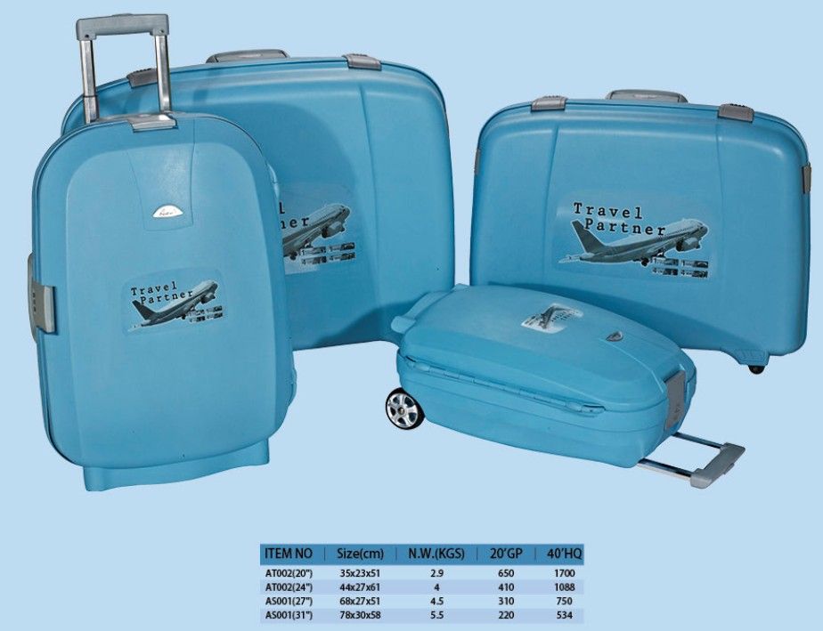 Promotional Light Weight 4 in 1 combination hard case set 2 trolley luggages and 2 suitcases