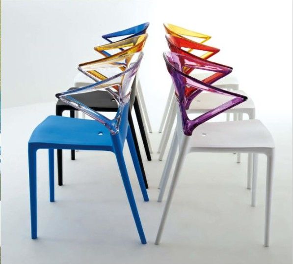 Colorful plastic chairs