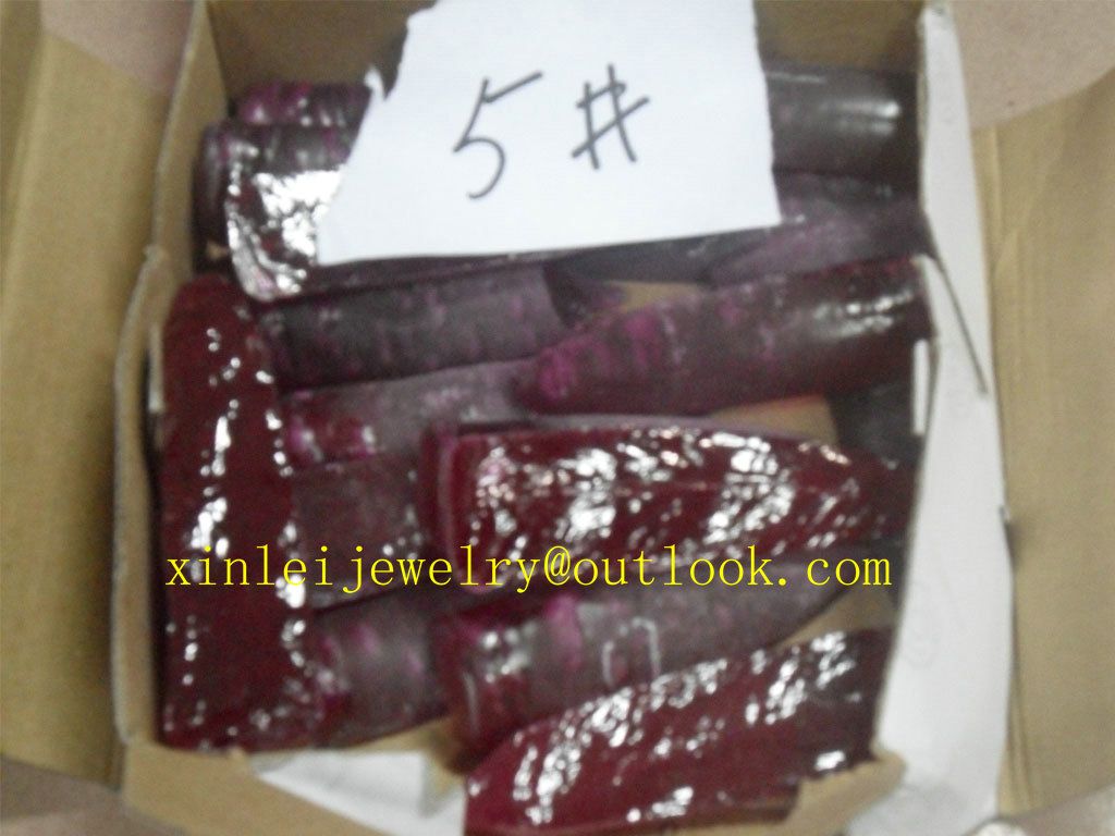 Supply discount price of Ruby material 5# color Grade AB A+B of synthetic corundum material rough ruby gems