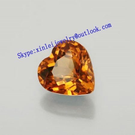 Dark Zircon Loose Heart Shape AAA quality All Size, CZ heart cut dark champ color loose zirconia