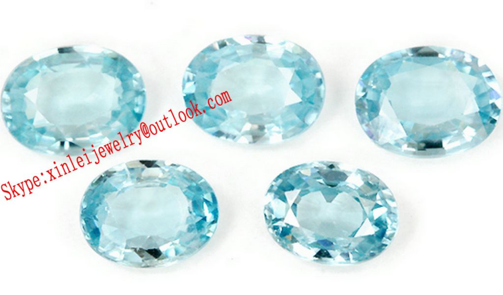 Discount of Oval Cubic Zirconia Loose Gemstone Swiss Topaz Color, Machine Cut light blue of Oval shape CZ Loose high quality