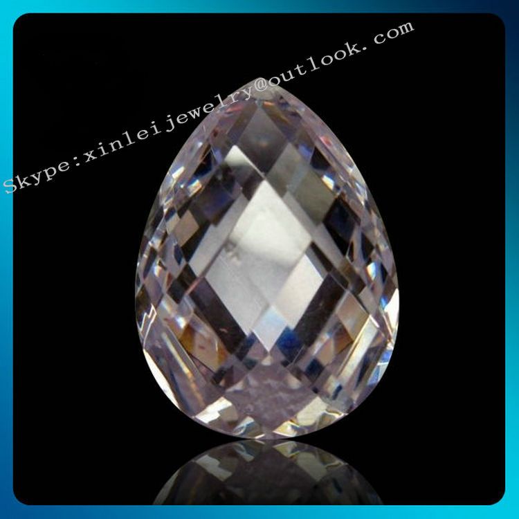 Wholesale price of Lav color Zircon loose gems pear cut medium size, High quality pear CZ loose 9x6, 9x7, 10x7, 10x8, 11x8, 12x8