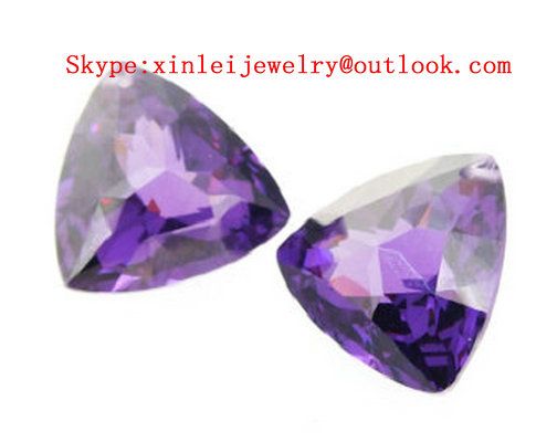 Triangle Cut Dark Amk Zircon Loose Gem, Purple Red Cubic Zircon Triangle Loose Gemstone All Size High Quality