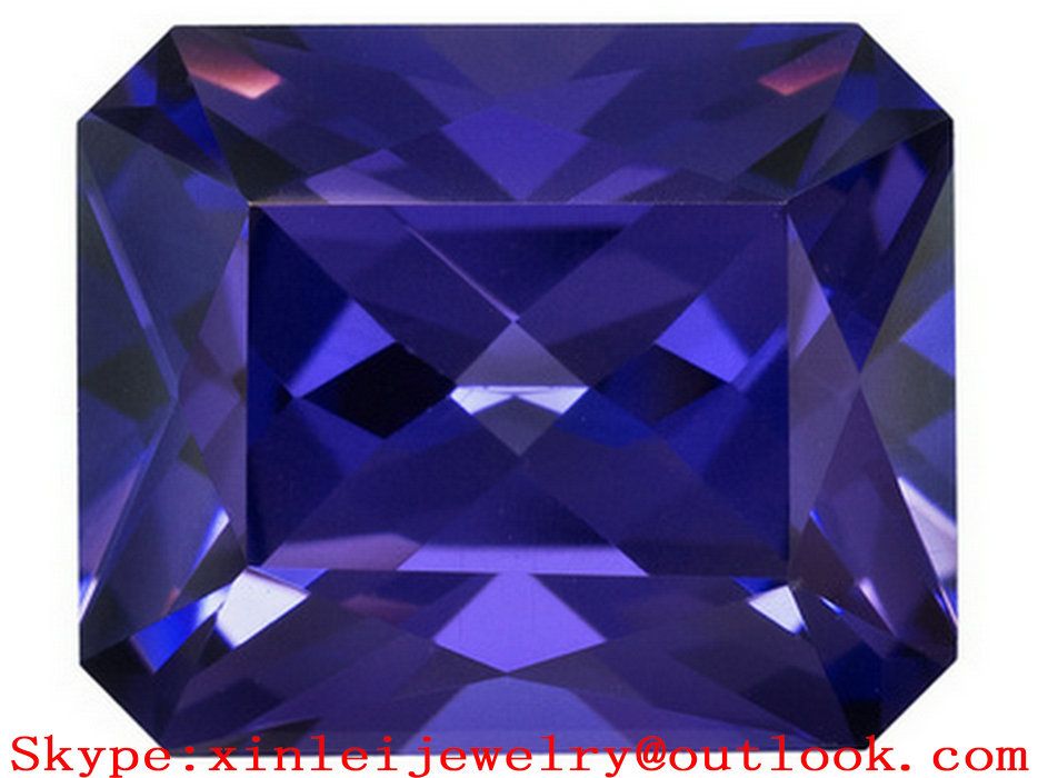 Rectangle Shape Dark Amk Zircon Loose Gems Purple Red CZ Machine Cut Rectangle Loose AAA Quality with Discount Price
