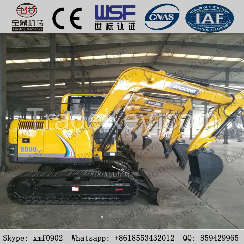 Cheap new construction machine BD80 crawler excavator for sale