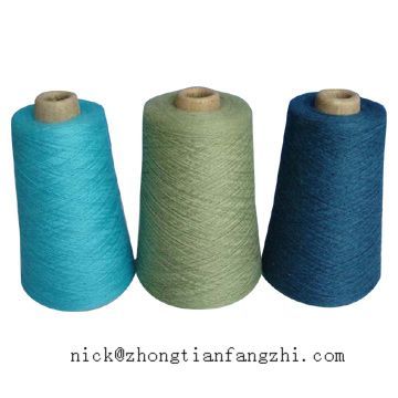 Spun cotton nylon yarn