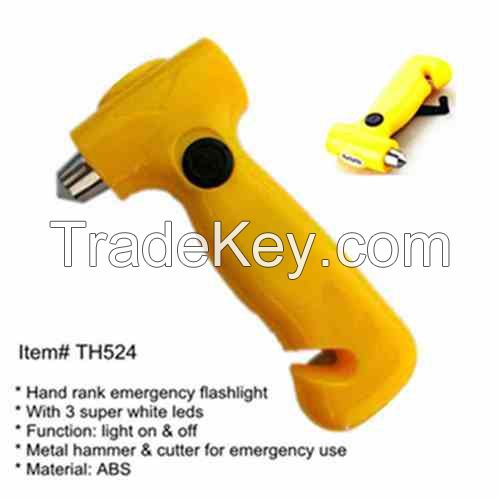Multi-function Hand Rank Emergency Flashlight