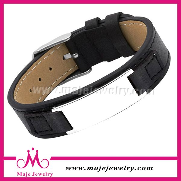 Latest Europe Style Mens Leather Bracelet Wholesale