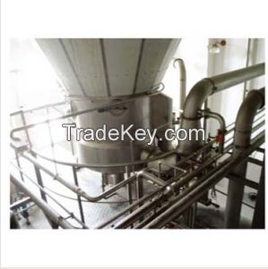 Precision fluidized spray dryer