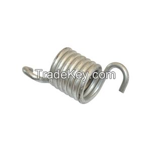 White zinc twisting tension spring, helical spring, coil spring, compression springs