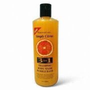 Citrus Shower Gel with Nice Fragrance and 3-in-1 Function, Measures 650ml