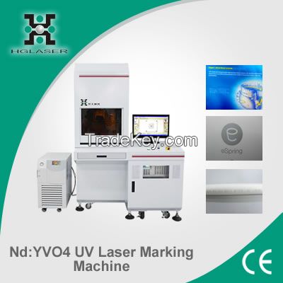 3w Nd:YVO4 UV ultraviolet Laser Marking Machine for glass