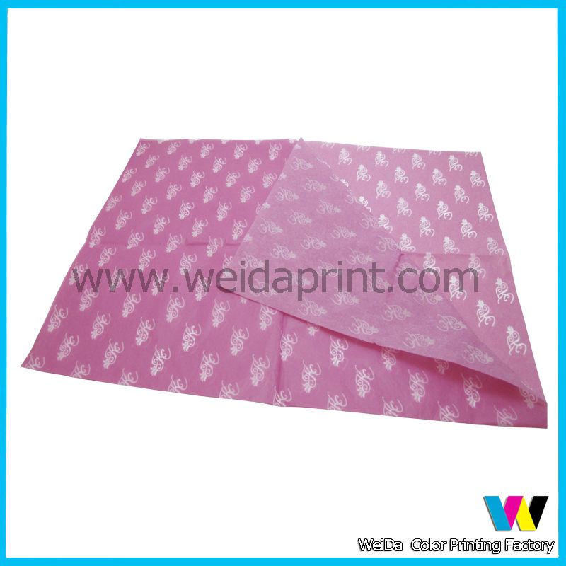 printed 17gsm tissue paper with company logo