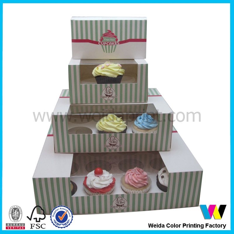 2014 top quality custom cupcake box