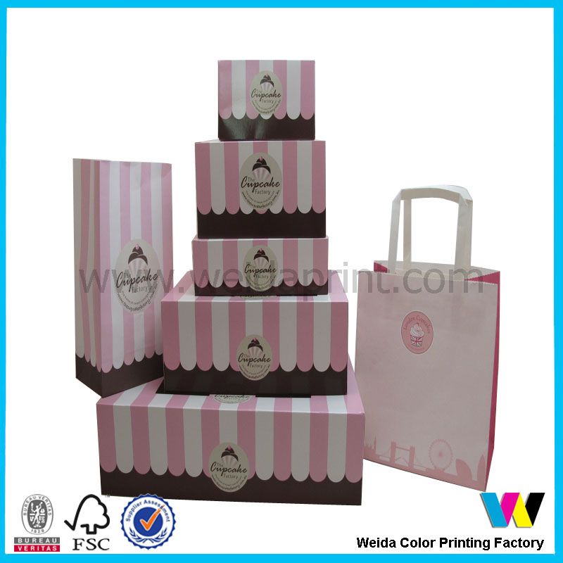 cupcake box with company logo