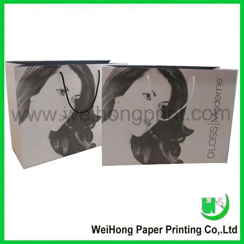 Hair extension paper shopping bag