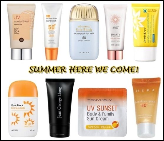 All Korean Brand of Lotions with SPF50/PA+++