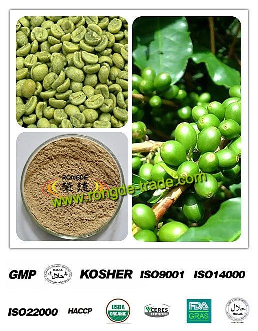 100% Pure Green Coffee Bean Extract, Pure Chlorogenic Acid