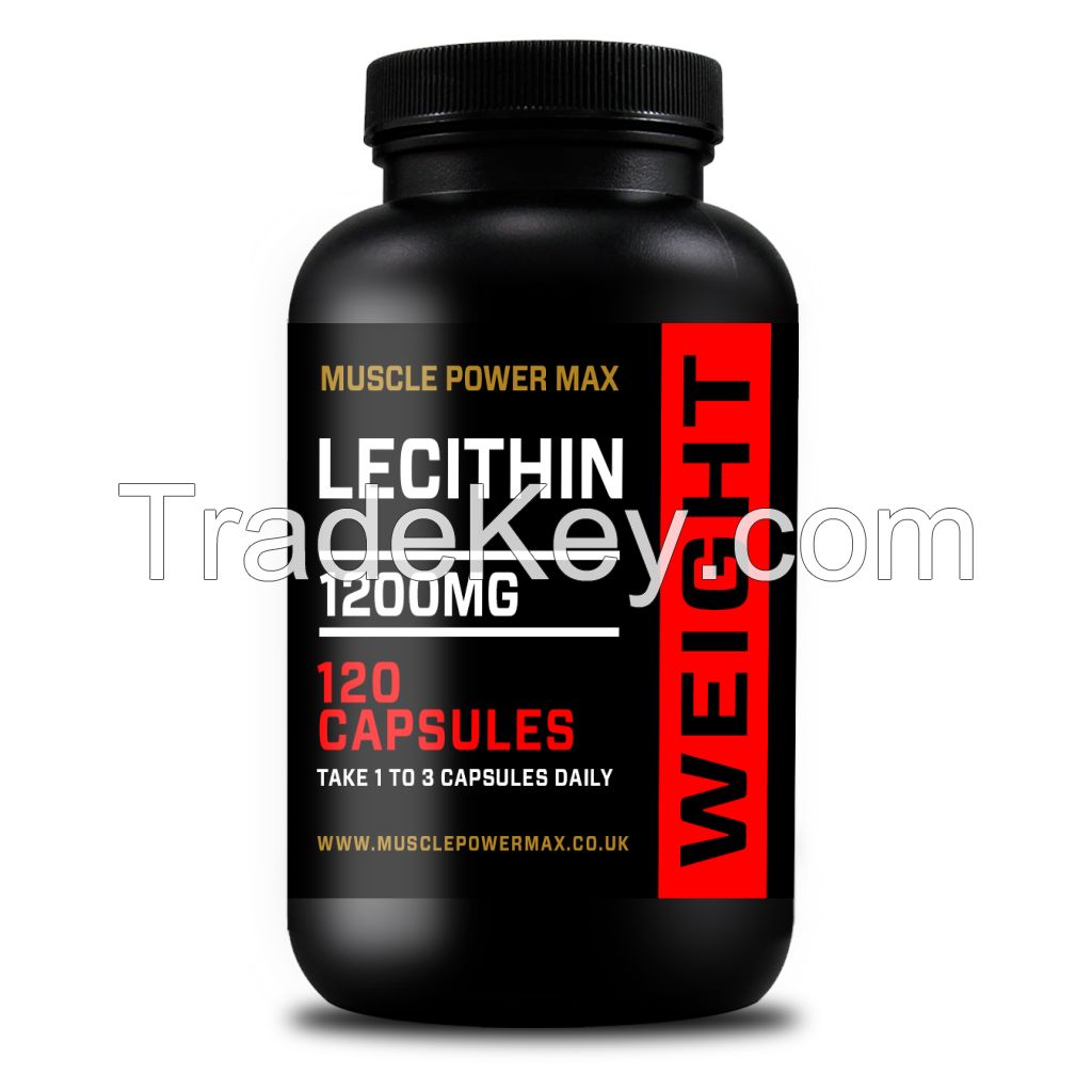 Muscle Power Max Lecithin High Strength Capsules Wholesale Diet Supplements Bottle, Foil pack, loose bulk, private labelled