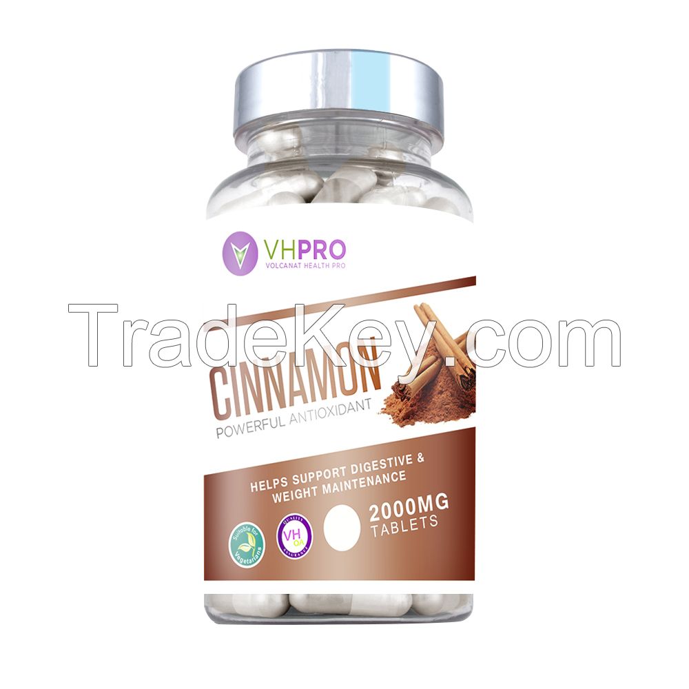 Cinnamon Dietary Supplement Tablets, Clear coloured bottle, Round bottle, Flat Coloured Bottle, Coloured Foil pack, Private labelled
