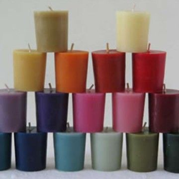 colored votive candle