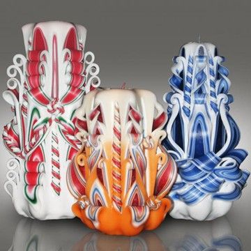 Carved candles