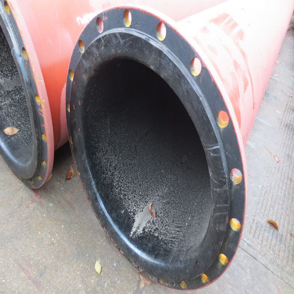 Rubber lining steel pipe bend