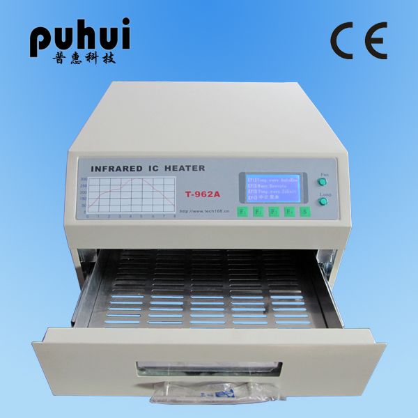 T962A infrared IC heater, benchtop reflow oven, mini wave soldering machine pcb, taian PUHUI