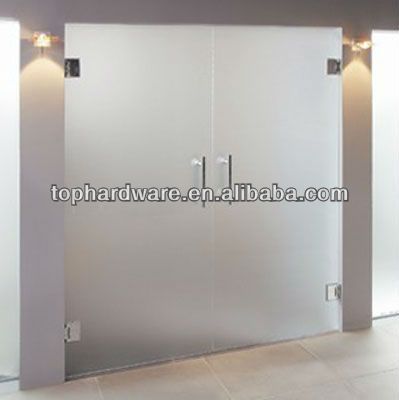 Delicate glass swing door