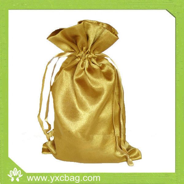 Cheap yellow Red Satin Gift Bags