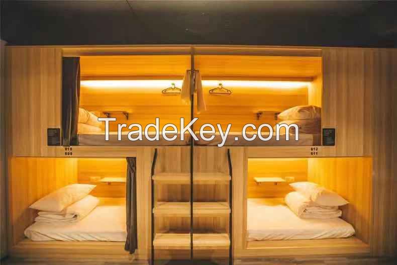 wooden Designed sleeping capsule Hotel Capsule Bed, Bedroom Furniture luxurious capsule bed