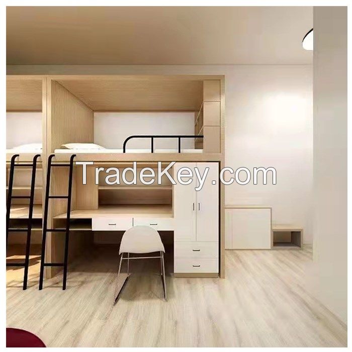 Wood capsule Bunk Bed for Hostels /School Students Dormitory Loft Bed Frame/capsule hotel bed